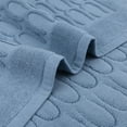 thumbnail image 4 of REGALWOVEN Lightweight Washable Textured Cotton Bath Mat Hotel Reversible Water Absorbent Rug Thick Foldable Shower Foot Carpet Blue 20" x 32", 4 of 5