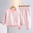 thumbnail image 2 of KAUOD Toddler Flannel Sweater Pants Set 2 Piece Cute Fuzzy Warm Pullover Tops Joggers Outfits Girls Winter Fuzzy Soft Clothes, 2 of 4