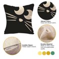thumbnail image 5 of Halloween Black Cat Background Decoration Farmhouse Decor Cotton Linen Home Decorative Throw Pillow Case Cushion Cover for Sofa Couch, 18" x 18", 5 of 8