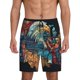 thumbnail image 1 of Balery Stained Glass Eagle USA Pantalones cortos de pijama de punto de algodón para hombre con cinturilla y bolsillos-X-Large, 1 of 6