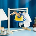 thumbnail image 4 of 11 Pcs Doll Garment Rack with Wooden Dolls Clothes Hanger 11.8 Inches Doll Closet Mini Doll Clothes Hangers Doll Wardrobe Furniture Accessories for Dollhouse Supplies, 4 of 7