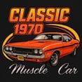 thumbnail image 3 of Vintage Classic 1970 Muscle Car Men's Tank Top American Power Legendary V8 Performance, 3 of 7