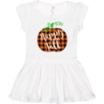thumbnail image 3 of Inktastic Happy Fall Plaid Pumpkin Girls Toddler Dress, 3 of 5