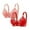 Watermelon Red+Pink, variant on fheaev 2Pc Front Close Bras for Women Plus Size Wirefree Support Posture No Underwire Full Coverage Bra Adjustable Shoulder Strap Comfort Push Up Lace Breathable Front Buckle Open Everyday Bras