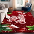thumbnail image 3 of 5' X 7' Christmas Rug Merry Xmas Door Mat Non-Slip Indoor Outdoor Front Door Doormat Living Room Bedroom Entrance Rug Happy Xmas Home Festive Decoration, 3 of 7