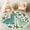Color 3, variant on Washable Non Slip 3ft Round Rug, Curvy Psychedelic Y2K 70s Diagonal Flowers Fun Funky Retro Circle Area Rugs with Tassels Carpet for Nursery Bedroom Living Room Playroom Tent rug Tent Castle