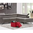 thumbnail image 4 of Foldable Furniture Box Storage Tufted Leather Ottoman Foot Rest (Small, Burgundy), 4 of 4
