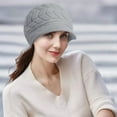thumbnail image 2 of DJN Women Winter Hat Fleece Lined Thick Knit Beanie for Cold Weather Warm Casual Cap Grey One Size, 2 of 4