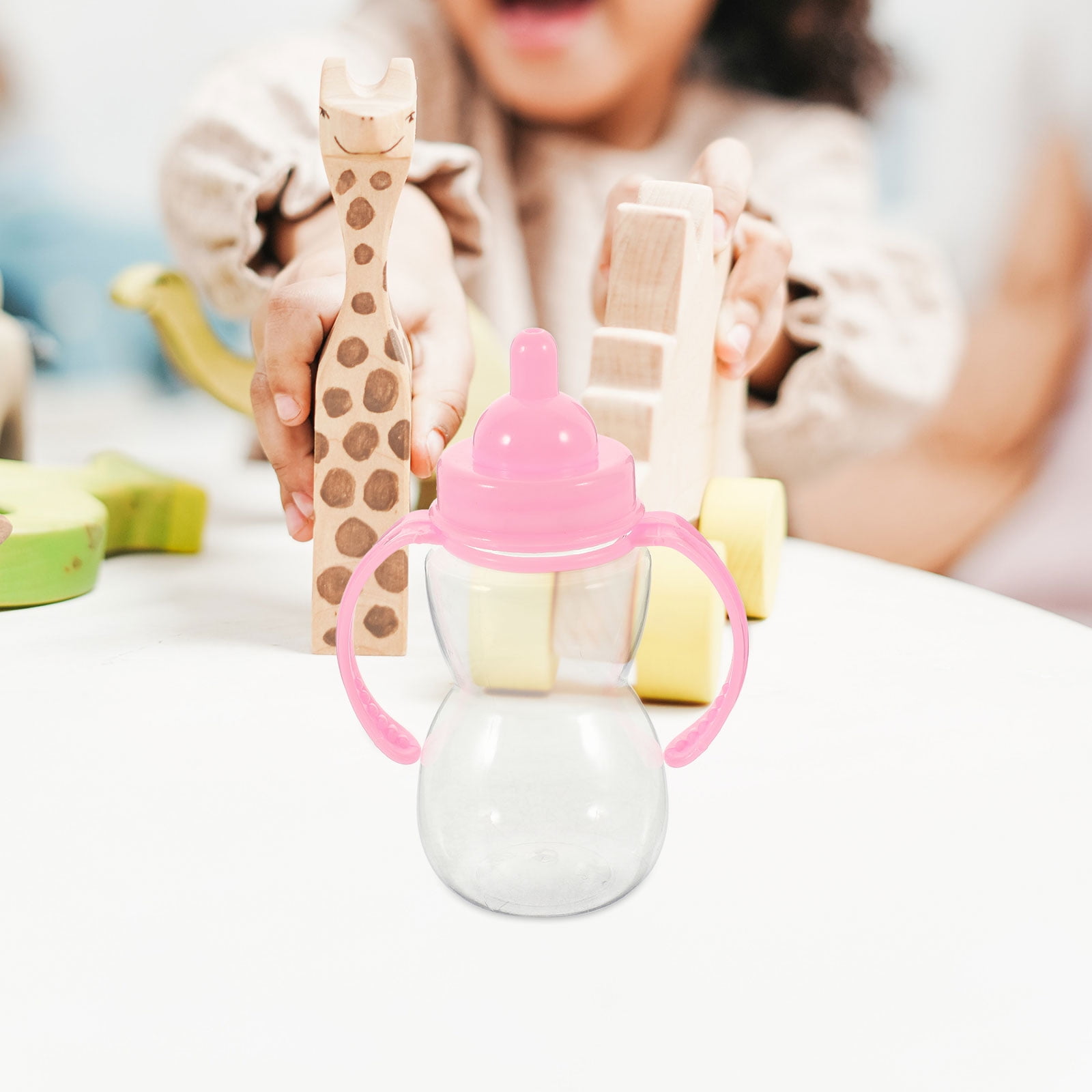 HOMEMAXS 20 pcs Simulation Milk Bottle Toy Miniature Baby Bottle Model Miniature Plastic Baby Bottle