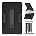 thumbnail image 3 of Case Fit Samsung Galaxy Tab A with S Pen 8.0 2019 Hybrid Shockproof Rugged Drop Protection Cover Built with Kickstand for Galaxy Tab A with S Pen 8.0 SM-P200 SM-P205 Tablet(Black+Black), 3 of 7