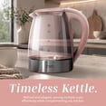thumbnail image 6 of COOK WITH COLOR Electric Kettle, 1200W 1.8L Glass Water Boiler, Pink, 6 of 7