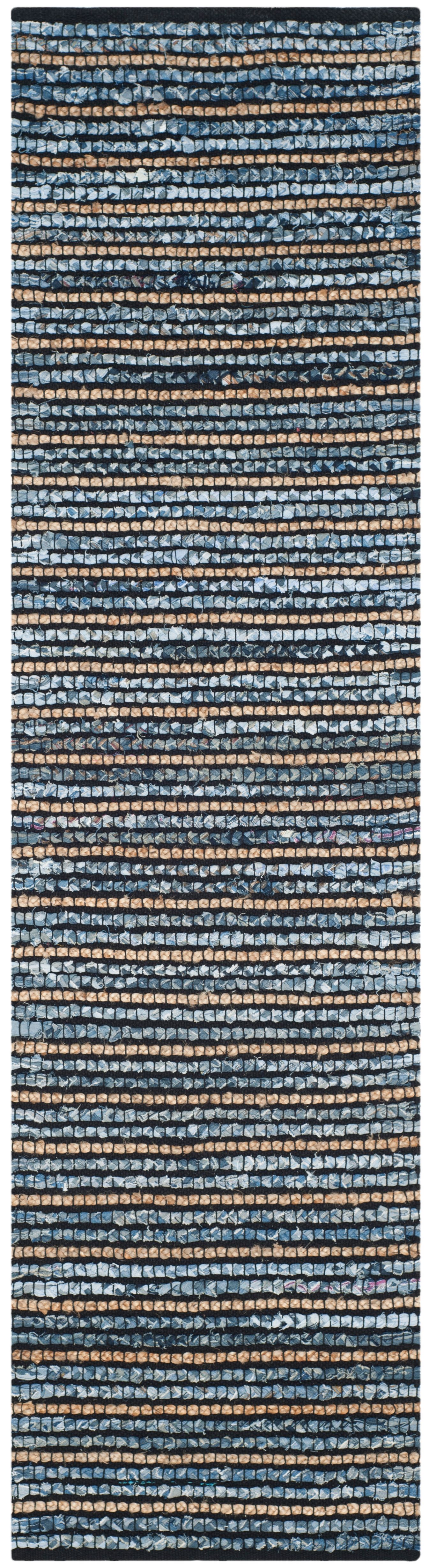 SAFAVIEH Cape Cod Signe Braided Striped Area Rug, 2'3" x 6', Blue/Natural - image 2 of 6