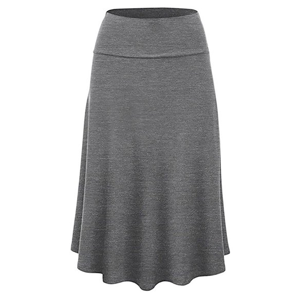 letairis Beautiful Comfortable Skirt Skirts Flattering Flattering skirts for women Midi Skirt Sexy Design Pleated Black Skirt Flattering grey XXL