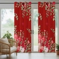 thumbnail image 5 of Outdoor Curtains for Patio Waterproof, Love Heart Valentines Day Outdoor Privacy Panels Grommet, Botanical Eucalyptus Red Blackout Outside Curtains for Porch/Cabana/Pergola/Gazebo 54"x95", 2 Panels, 5 of 8