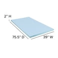 thumbnail image 6 of Flash Furniture Capri Comfortable Sleep 2 inch Cooling Gel Mattress Topper with CertiPUR-US Certified Memory Foam - Twin, 6 of 13