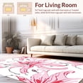 thumbnail image 2 of Flatwoven High Traffic Area Rug, Watercolor Bloom Abstract Ultra, Non Slip, Stain Resistant, Washable Area Rugs for Living Room, Bedroom(Pink, 8X10), 2 of 8