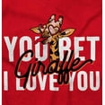 thumbnail image 2 of Bet Giraffe I Love You Funny Zip Hoodie Sweatshirt Women Brisco Brands M, 2 of 6