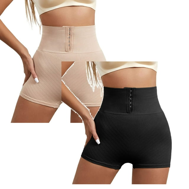 Ropa Interior Mujer Sin Costuras Pantalones Ajustados De Cintura Alta Para Mujer, Con Hebilla, Para Realce De Cuerpo, Con Relleno De Esponja, De Forma Gruesa, 2 Unidades