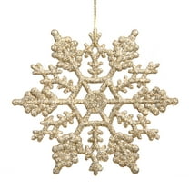 Vickerman 6.25" Champagne Glitter Snowflake Christmas Ornament, 12 per Box