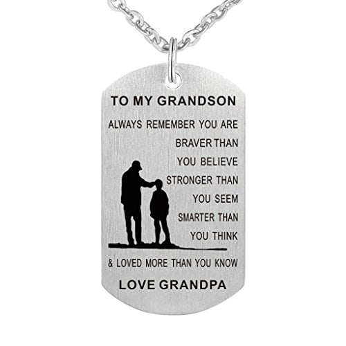 dog tag necklace for grandson