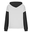 thumbnail image 5 of ShomPort Women's Long Sleeve Oversized Hoodie Fall Fleece Color Block Crew Neck Hooded Sweatshirt Pullover Tops, 5 of 6