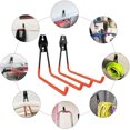 thumbnail image 5 of Juego de 10 ganchos para almacenamiento en garaje, ganchos dobles sólidos para herramientas eléctricas, escaleras, bicicletas y más, 5 of 5