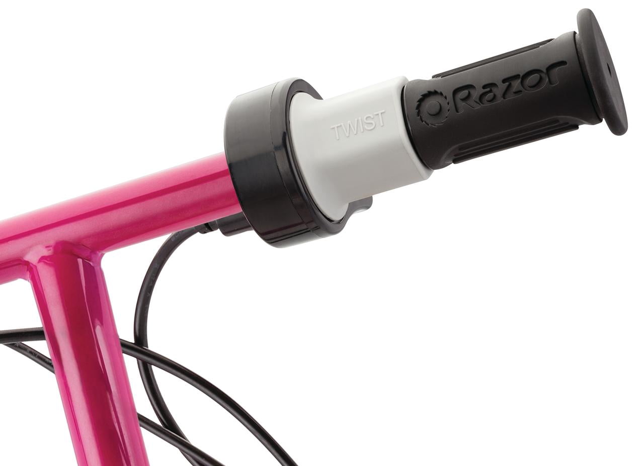 Razor E100 Electric Scooter - Pink, Air-filled Front Tire, up to 10 mph, for Child Age 8+