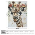 thumbnail image 4 of BCIIG Giraffe Flower Crown Warm Lightweight Blanket Soft Fleece Blanket for Living Rooms Sofa Decor Cow Gifts All Seasons 50x60in, 4 of 6