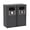 Black, variant on fazzn 120 Gallon Outdoor Trash Can,Waterproof Resin Garbage Can with Recycle and Garbage Labels,Secure Bag Lip Lock ,Outside Trash Bin for Patio ,Kitchen, Backyard or Deck.Black/Brown
