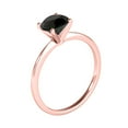 thumbnail image 2 of Mauli Jewels 1.50 Carat Round Black Diamond Prong Set Solitaire Ring In 10K Solid Rose Gold, Ring Size 7, 2 of 6