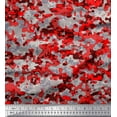 thumbnail image 1 of Soimoi Modal Satin Fabric Two Tone With Grey Camouflage Print Fabric by the Yard 42 Inch Wide, 1 of 1