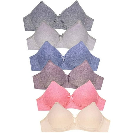 

Womens 6 Pack of Everyday No Wire Full Cup Bra