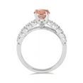 thumbnail image 3 of 1.25 Carat Round Morganite and Diamond Halo Engagement Ring in 14k White Gold affordable morganite and diamond engagement ring, 3 of 3