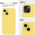 thumbnail image 3 of for iPhone 14 Case, Silicone Upgraded [Camera Protection] Phone Case with [2 Screen Protectors], Soft Anti-Scratch Microfiber Lining Inside, 6.1 inch, Yellow, 3 of 12