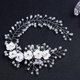 thumbnail image 1 of Diadema para mujer, peineta para el pelo de novia, Tiara nupcial, flores, tocado Floral de perlas de imitación, 1 of 5