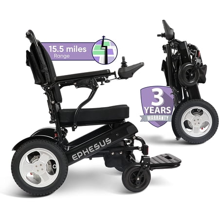Ephesus E9: Your Compact Power Chair Solution (Black)