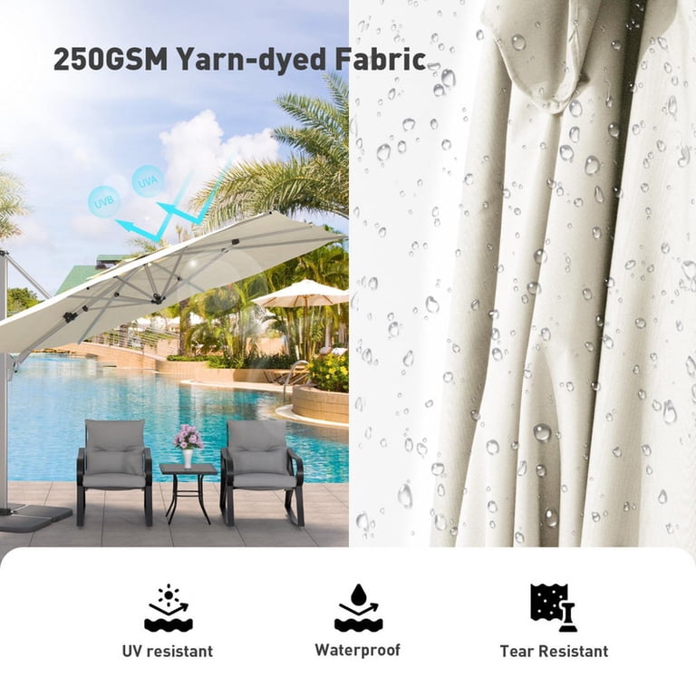 center pole 12ft 12 ft square patio umbrella P2 Center Pole Umbrella - Single Pole Umbrellas