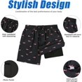 thumbnail image 4 of SURJDE Mens Swim Trunks Quick Dry Mens Board Shorts Bathing Suits Mens Swim Trunks with Compression Liner, 4 of 6
