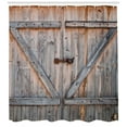 thumbnail image 3 of Ambesonne Rustic Shower Curtain, American Country Style, 69"Wx84"L, Pale Brown and Grey, 3 of 3