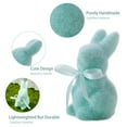 thumbnail image 5 of nvzhuang Easter Flocked Bunny Ornament Foam Moss Bunny Figurines for Desktop Yard Home Holiday Decor, 5 of 7