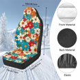 thumbnail image 7 of Uorisanigo Front Seat Covers, Car Seat Covers for Front Seats, Soft Colorful Flowers Print Cover for Cars, Washable Seats Cover Universal Fit for Most Cars SUV Trucks (2 Pieces), 7 of 7