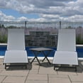 thumbnail image 3 of Vivere Aluminum Coral Springs 3 Piece Set Made with Premium Phifertex Outdoor Fabric (265 lb Capacity) River Pebble, 3 of 7