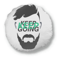 thumbnail image 1 of Men Keep Face Move Forward Round Throw Pillow Home Decoration Cushion, 1 of 3