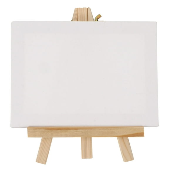 BESTYASH Mini Wood Easel Stand Set for Classroom Painting Support with White Simple Design and Storage Rack