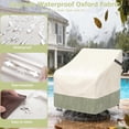 thumbnail image 3 of SUMMIT-Outdoor Swivel Chair Cover 2 Pack,600D Heavy Duty 100% Waterproof Outdoor Chair Covers,Patio Furniture Covers for Swivel Patio Chairs,35" W x 37" D x 36" H,Beige, 3 of 10