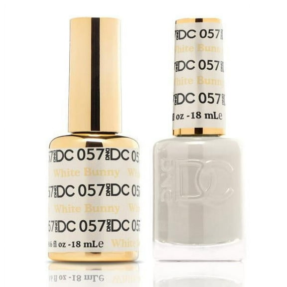 DND DC Duo Gel   Polish - 057 White Bunny