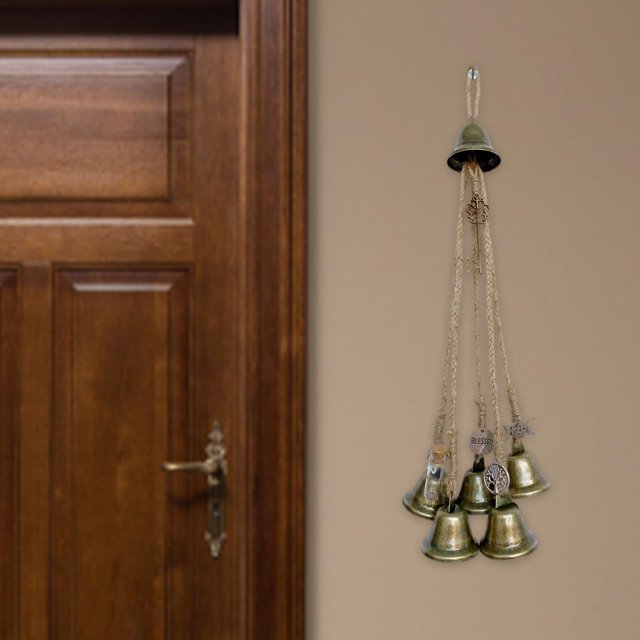Campanas de de estilo Vintage, carillón , campanas , colgante de de rejación para colgar en pared para puerta, Seis campanas Soledad Carillón de viento de bruja