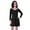 Black, variant on Moomaya Womens Full Sleeve Shift Dress w/ V neck Cotton Casual Summer Dresses - HE