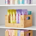 thumbnail image 2 of The Home Edit Bamboo Set of 2 Open Front Small Storage and Organizing Bins Brown, 2 of 7
