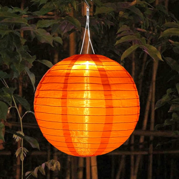 Lámpara Farol solar redondo LED de 10 pulgadas, decoración colgante impermeable (flor roja B) Ehuebsd Nuevos Originales